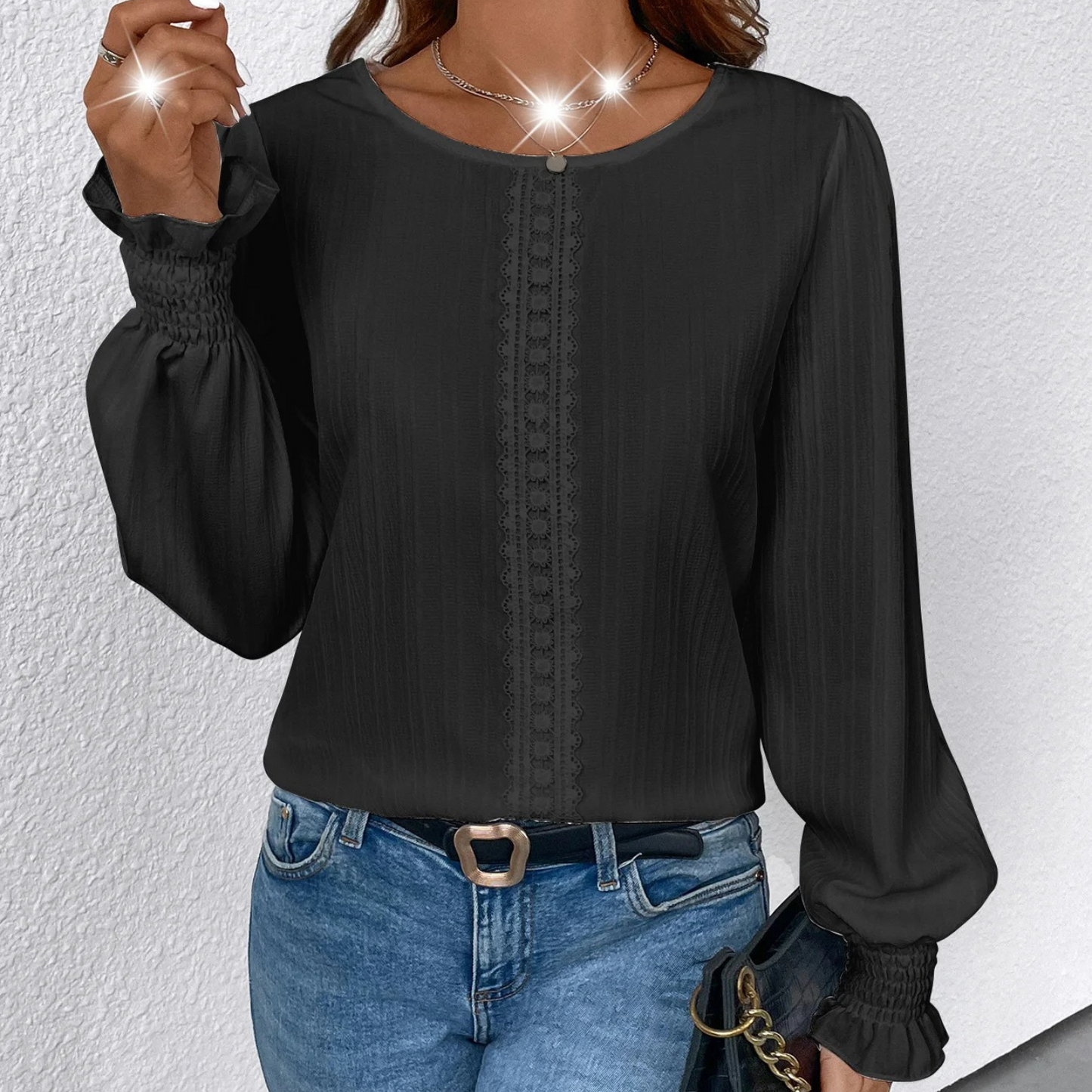 Blusa ligera manga ancha relajada - Vestiria