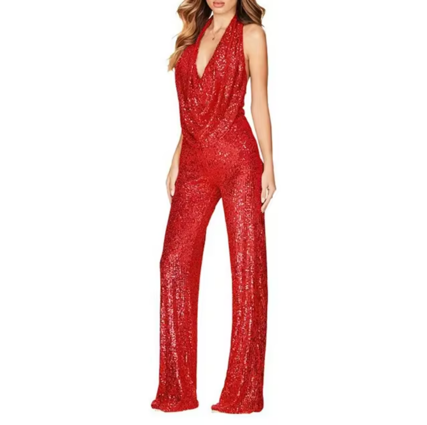 Mono de cuello halter Brillante Fiesta