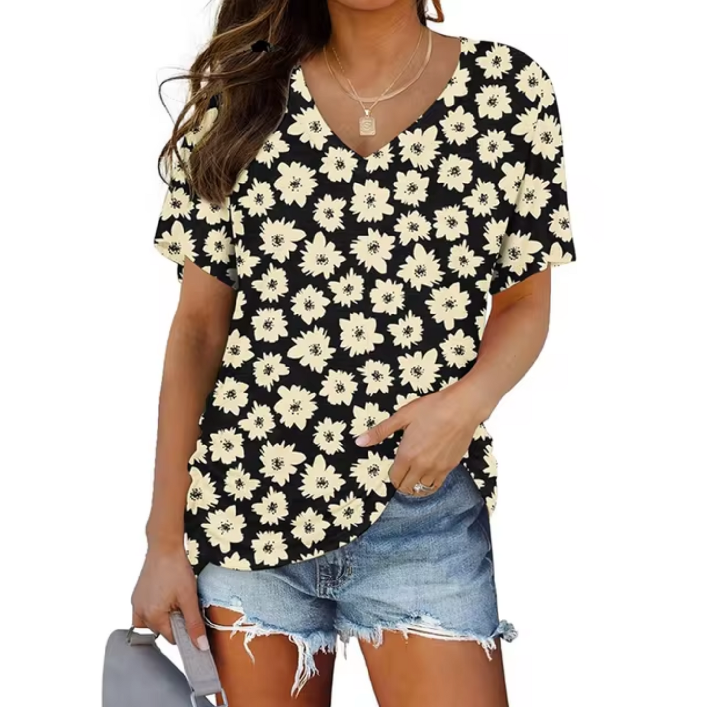 Camisetas Mujer Estampadas Cuello V