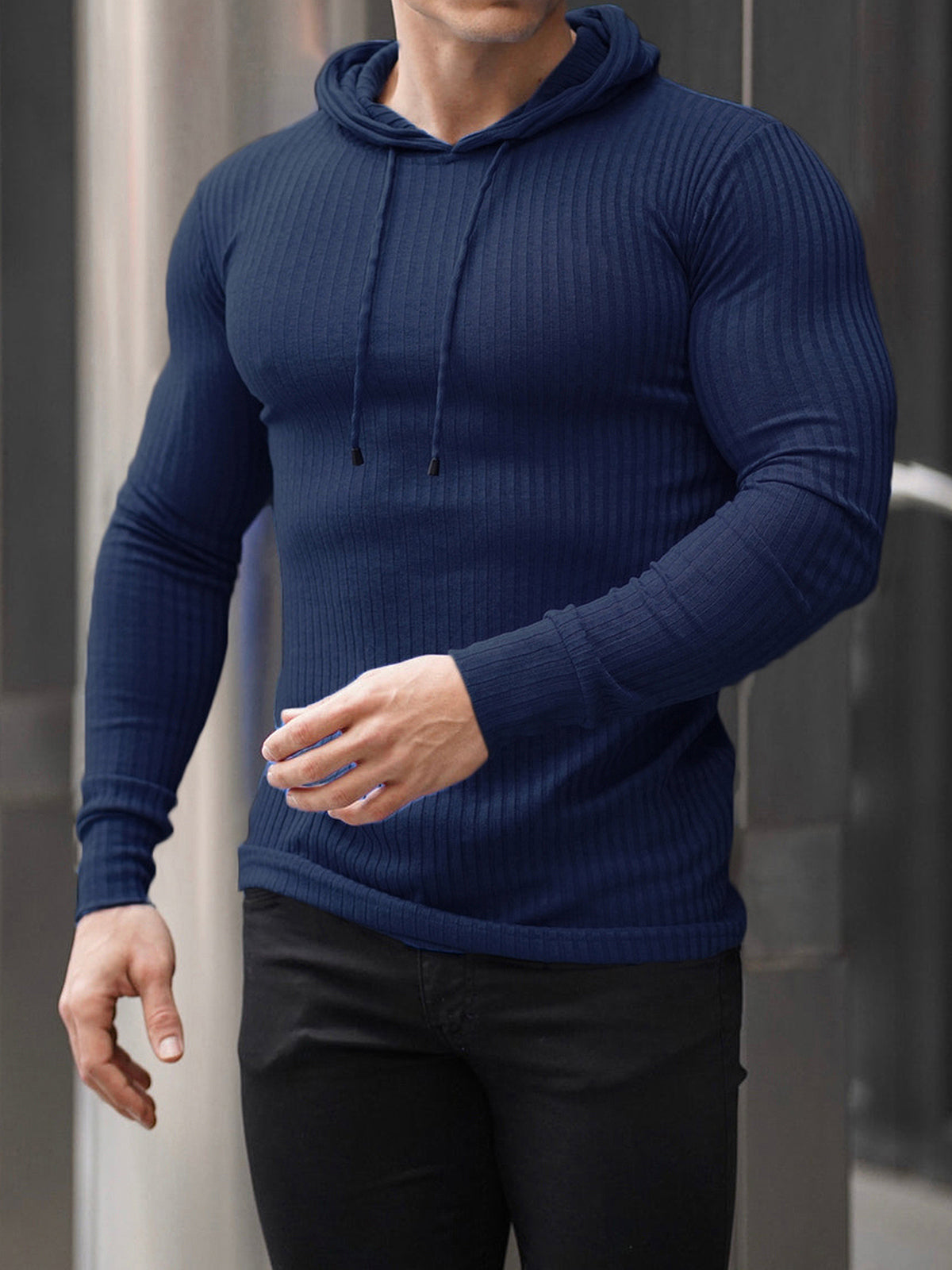 Camisa Deportiva Con Capucha Elástica