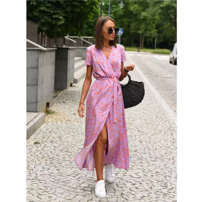 Vestido Lazo Feminino con Caída Suave