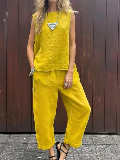 Pantalón y Top de Algodón Cómodes