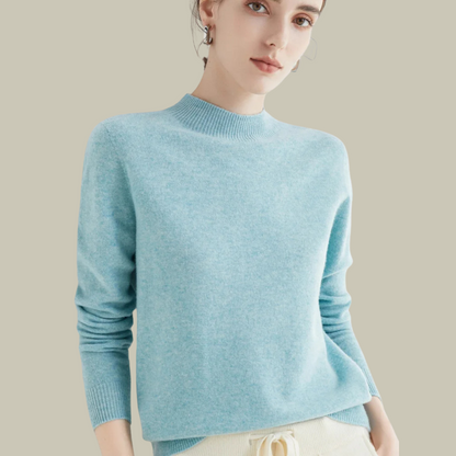 Jersey Mujer Lana Merino Cuello Alto Abrigado