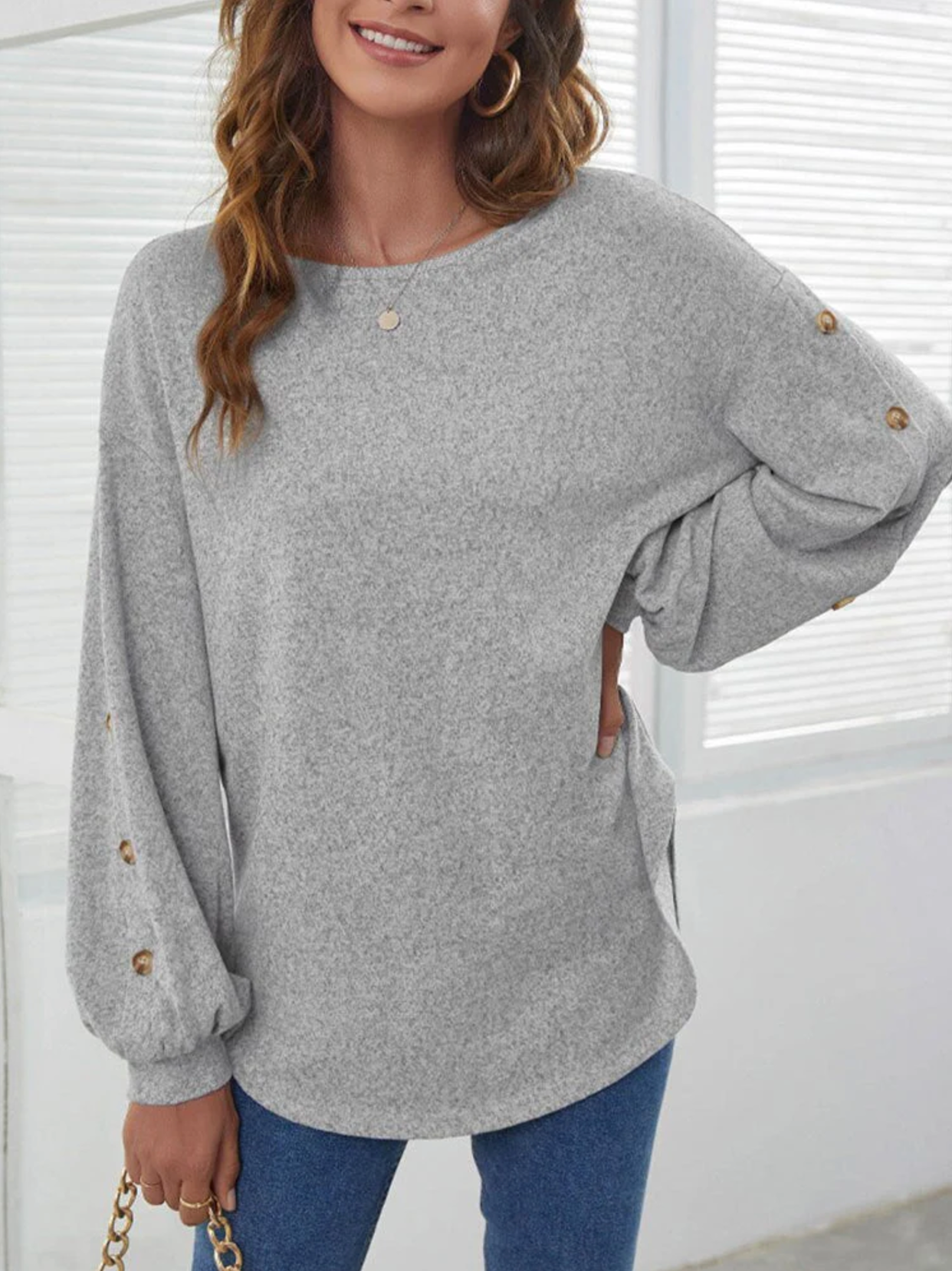 Blusa Mujer Estilosa Mangas Largas
