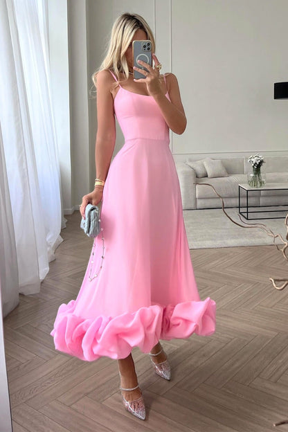 Vestido Boho Largo con Volantes y Escote en V