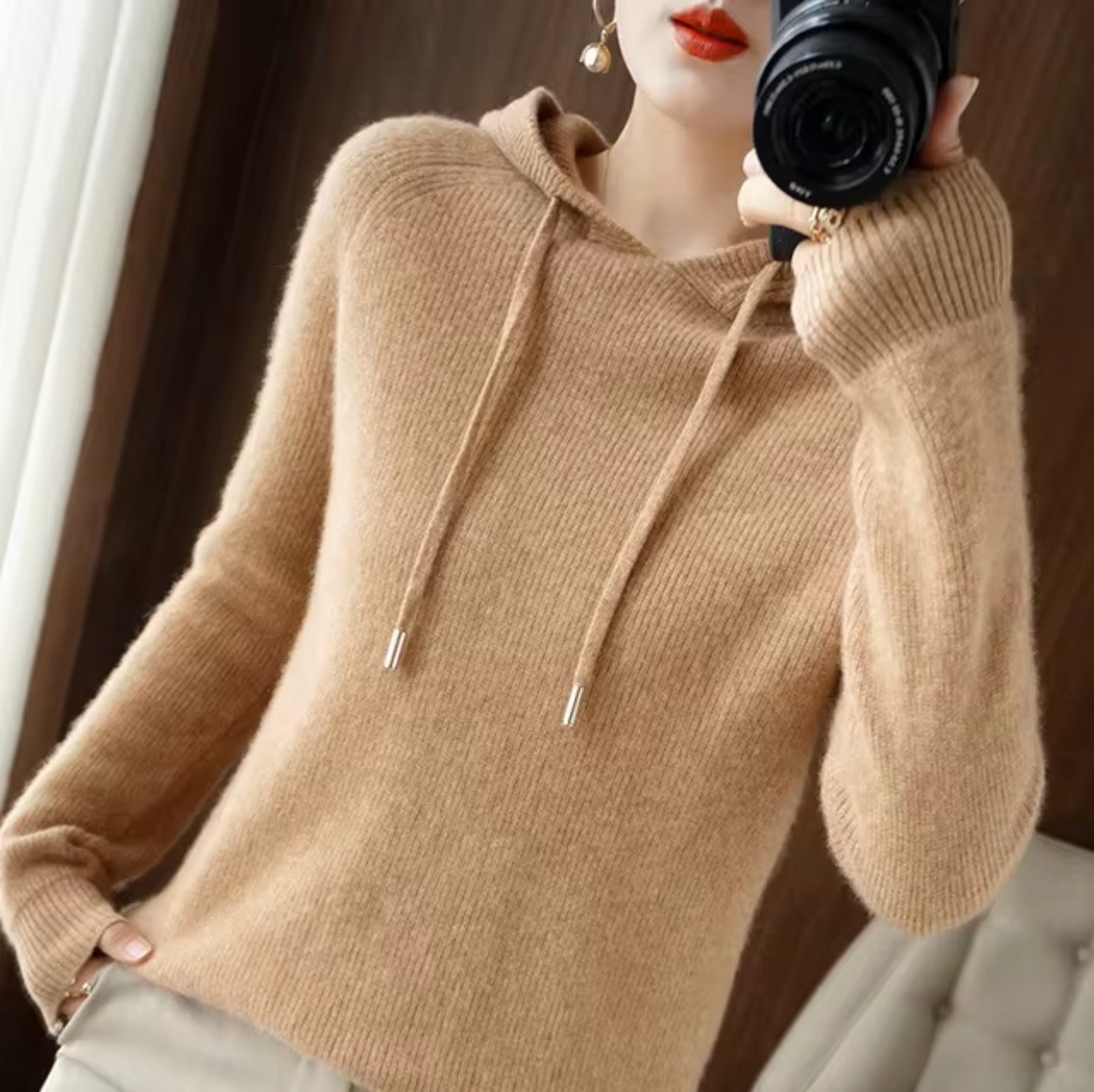 Sudadera Acogedora de Lana y Cachemir