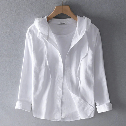 Camisa deportiva a rayas con capucha - Vestiria