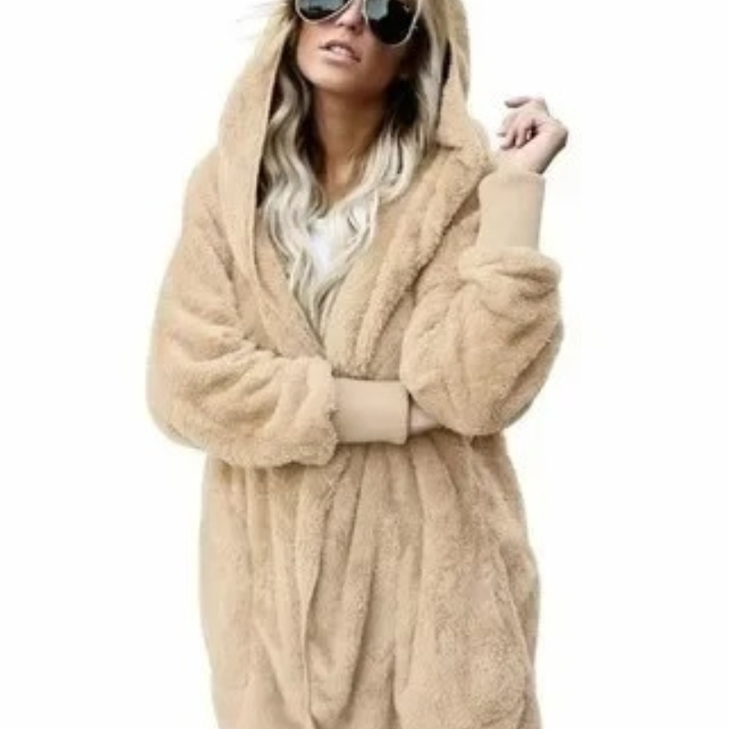Chaqueta Teddy Corta Abrigada Mujer