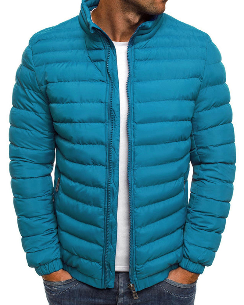 Chaqueta Deportiva Cuello Alto Unicolor