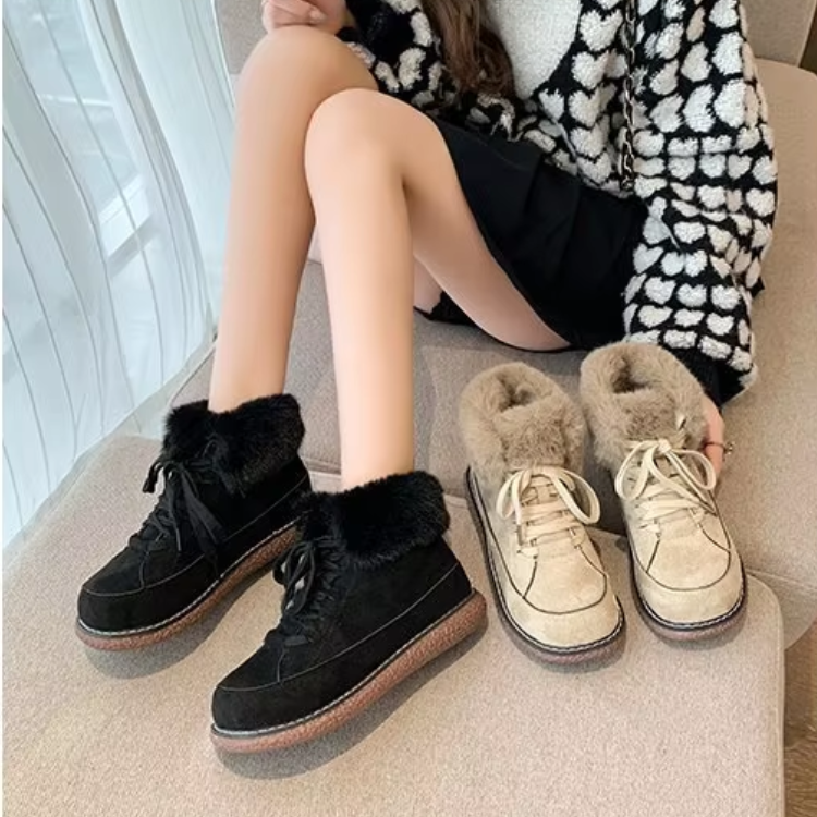 Botas Invierno Mujer Forro Peluche Impermeables - Vestiria