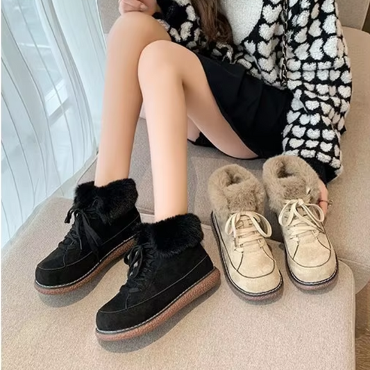 Botas Invierno Mujer Forro Peluche Impermeables - Vestiria