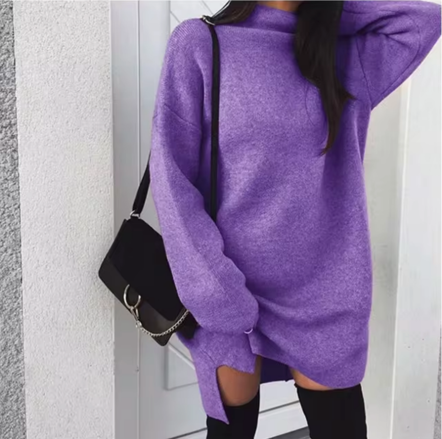 Vestido de punto suave y cómodo