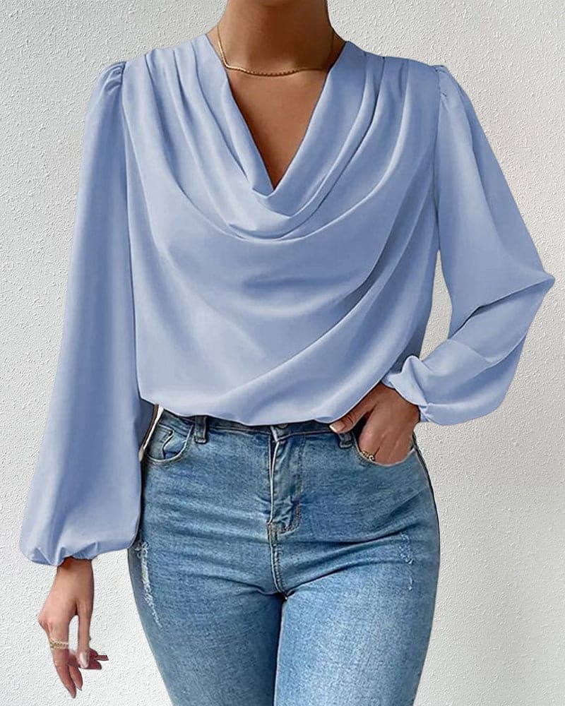 Blusa Mujer Amplia Manga Larga