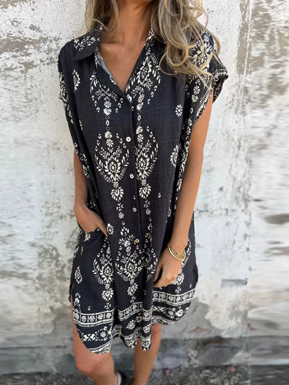 Vestido Floral Estilo Retro SAARA