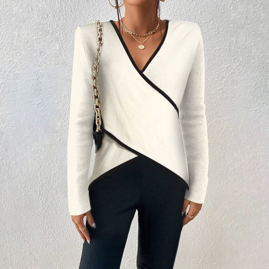 Top feminino asimétrico con detalles llamativos - Vestiria