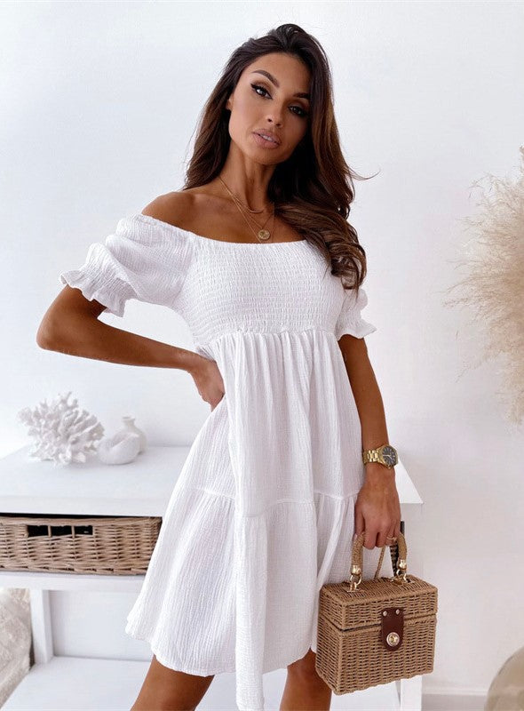 Vestido Escote Abierto Elegante