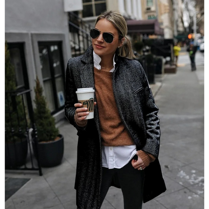Abrigo Trench Clásico Mujer Corte Medio