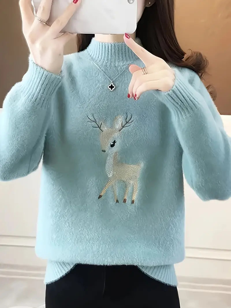 Sudadera Algodón Cuello Alto Mujer