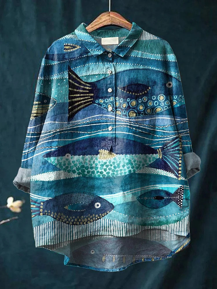 Camisa grande de algodón perros divertida