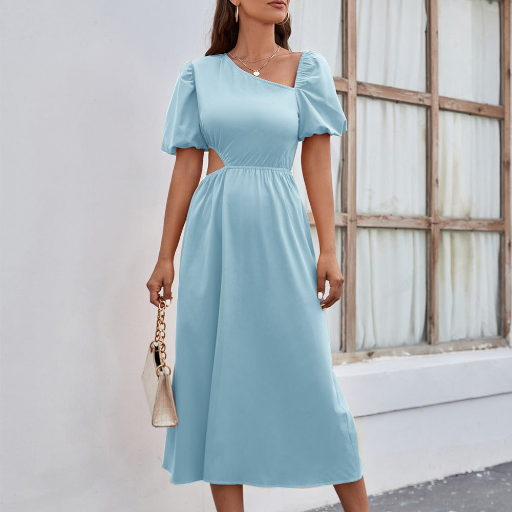 Vestido Mujer Midi Elegante Escote Original