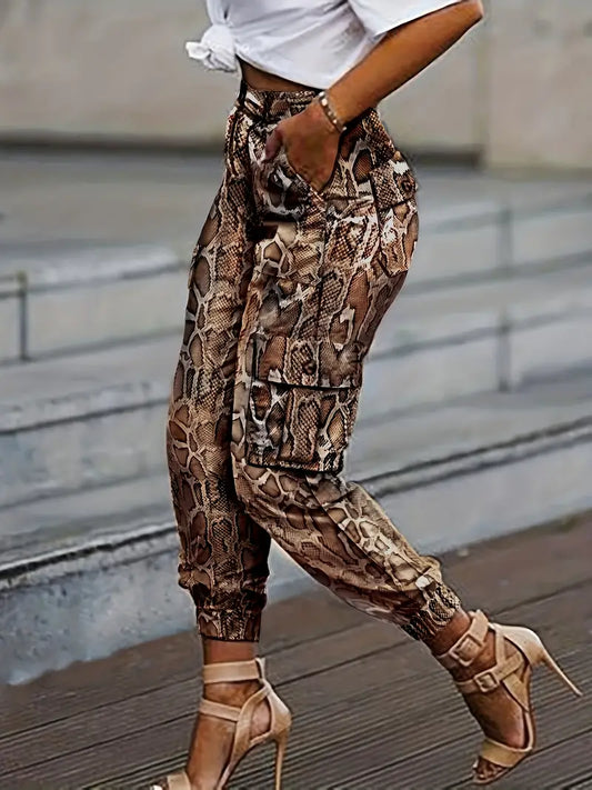 Pantalón Deportivo Mujer Estampado Serpiente - Vestiria