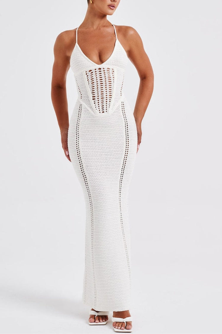 Vestido de mujer con encaje floral