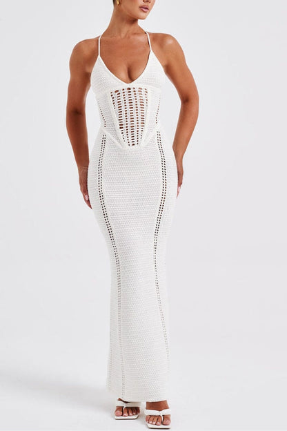 Vestido de mujer con encaje floral