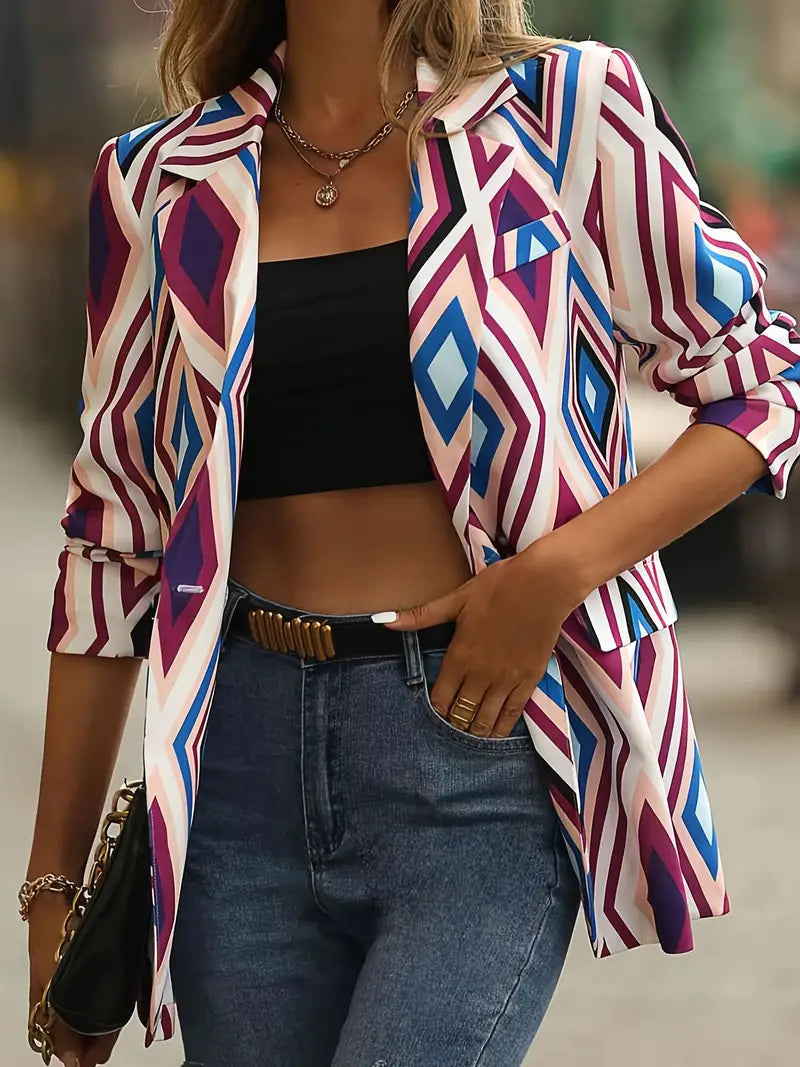 Chaquetón Mujer Estampado Moderno - Vestiria