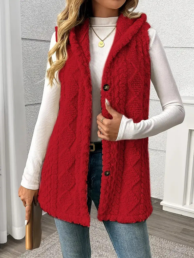 Chaleco con capucha mujer elegante Aria