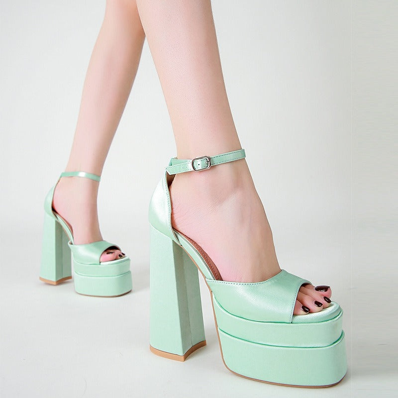 Sandalias Mujer Plataforma Alto Elegantes - Vestiria