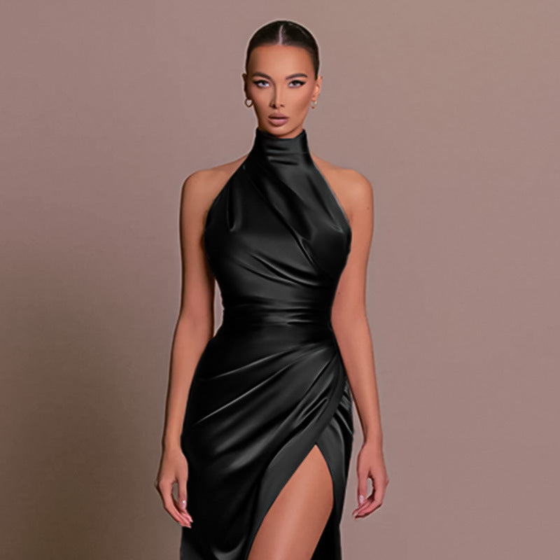 Vestido Largo Otoñal Sin Mangas Elegante