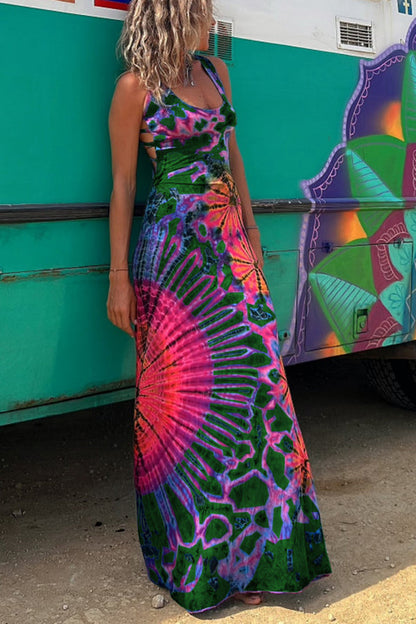 Vestido Maxi Estampado Boho Elegante