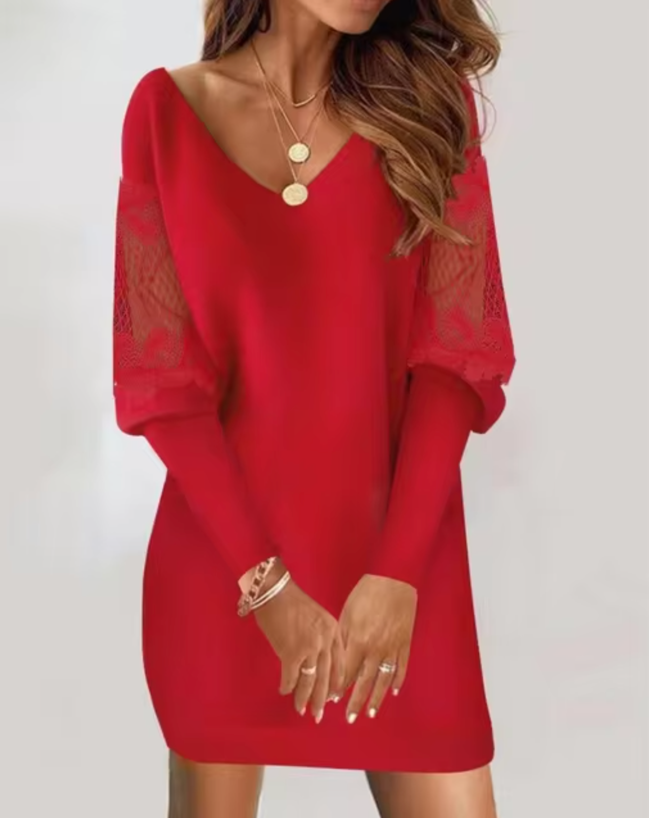 Vestido de encaje corto y sensual para mujer
