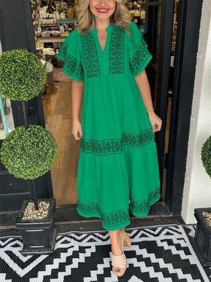 Vestido Elegante Verano Holgado Floral