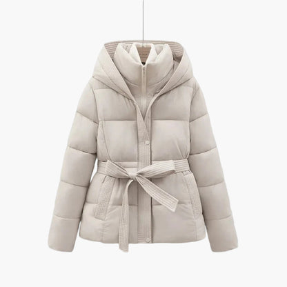 Chaqueta Invierno Acolchada Mujer Cinturón Abrazable