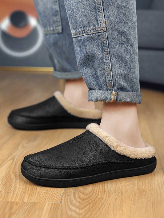 Pantuflas Hombre Piel Suave Invierno - Vestiria
