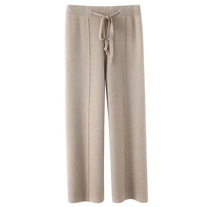 Pantalón Mujer Punto Suave Cálido