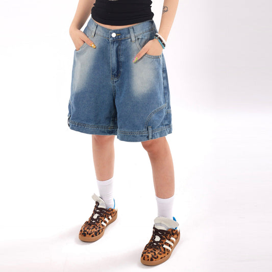 Shorts vaqueros mujer holgados estilo callejero - Vestiria