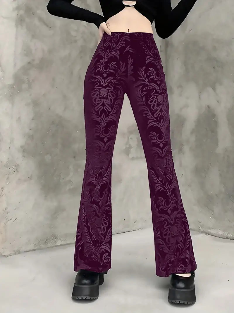 Pantalón Alto Gótico Estilo Rockero