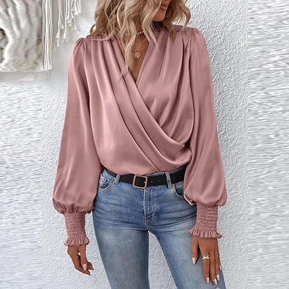 Blusa Mujer Elegante Cuello en V