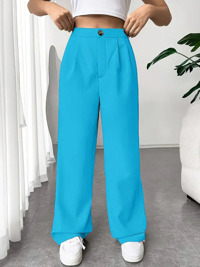 Pantalón Cintura Alta Amplio Mujer