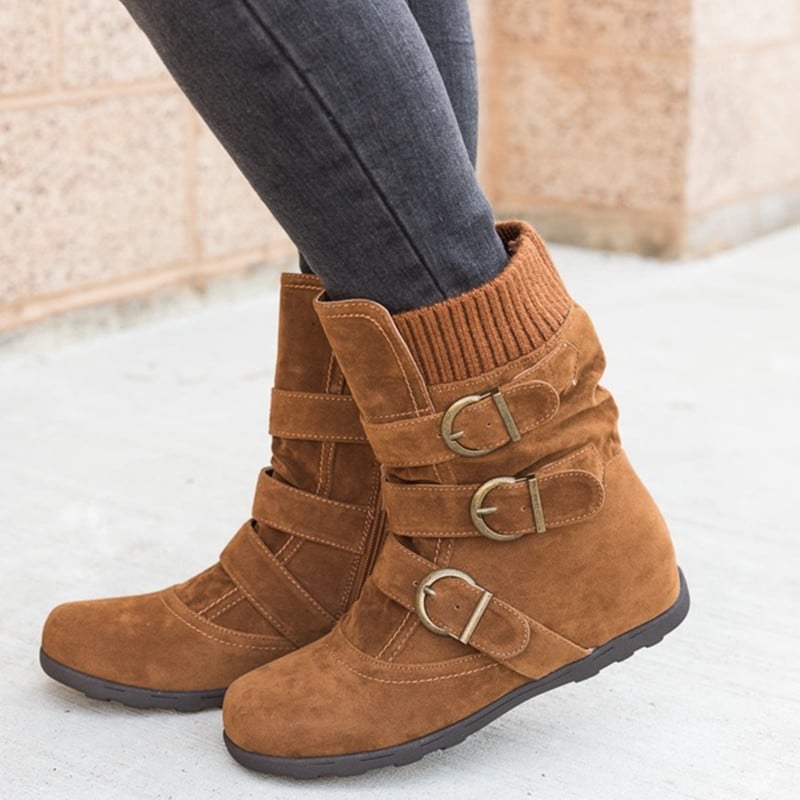 Botas Mujer Ante Elegantes Ajustables - Vestiria