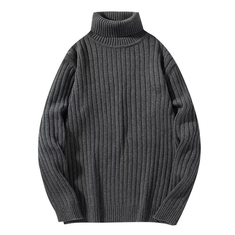 Jersey Cuello Alto Hombre Acanalado Cálido