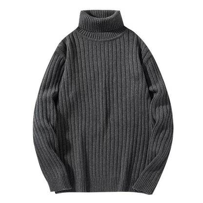 Jersey Cuello Alto Hombre Acanalado Cálido