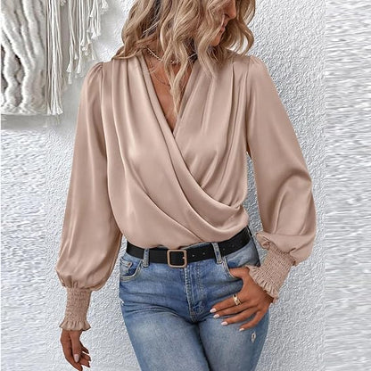 Blusa Mujer Elegante Cuello en V