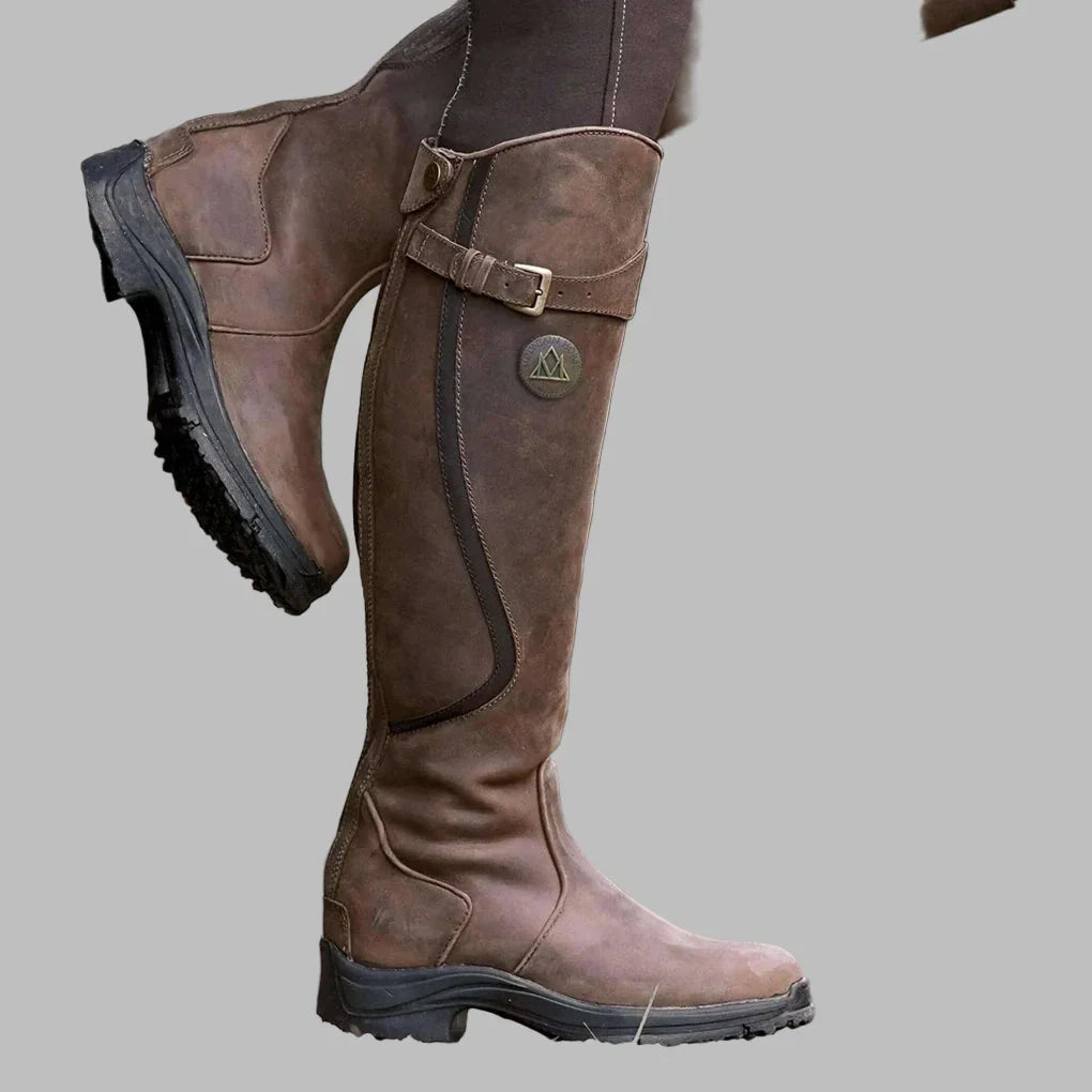 Botas Mujer Altas Rodilla con Hebilla Modernas - Clara Moda