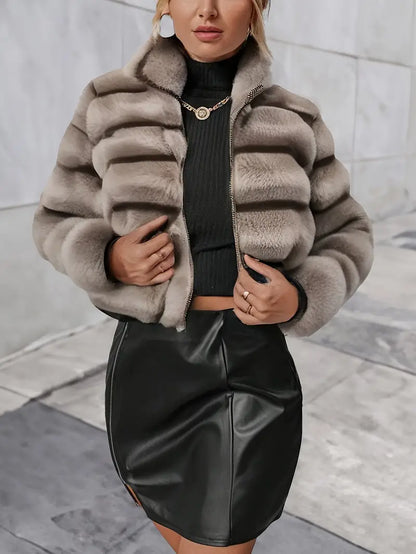 Chaqueta Pelaje Sintético Abre/Cierra Cremallera