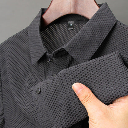Polo Hombre Seda Elegante Clásico
