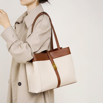 Bolso de mano Mujer Lona Piel Elegante - Vestiria