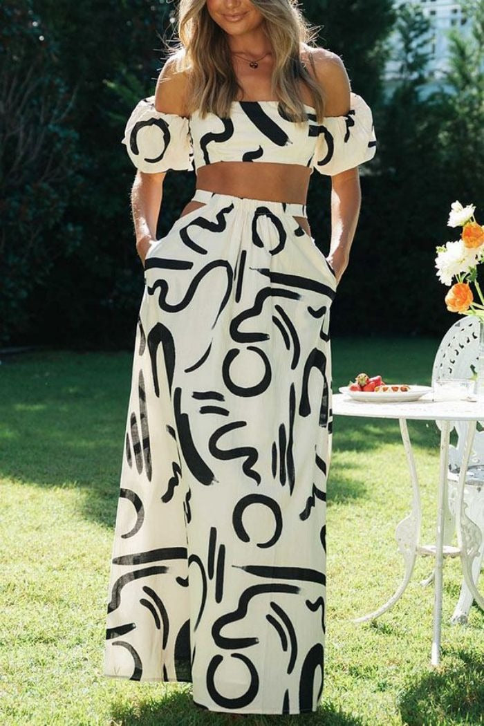 Traje mujer estampado flores Bardot - Vestiria
